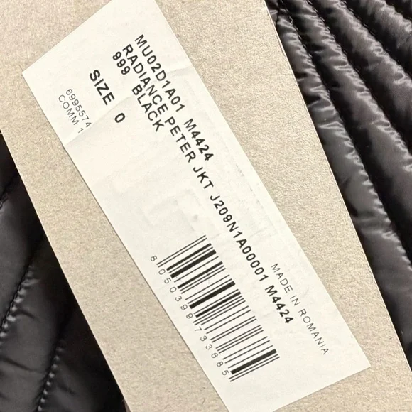 Moncler x Rick Owens Radian Puffer Bomber Jacket Black size 0 - Picture 4 of 6